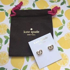 Kate Spade NYC NOVELTY Gold Pretzel Stud Earrings